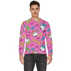 Hello Kitty, Cute, Pattern Men s Fleece Sweatshirt by nateshop