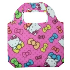 Hello Kitty, Cute, Pattern Premium Foldable Grocery Recycle Bag by nateshop