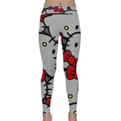 Hello Kitty, Pattern, Red Classic Yoga Leggings by nateshop