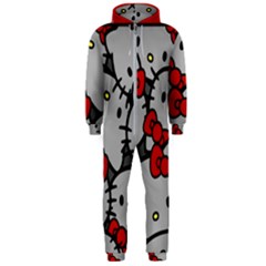 Hello Kitty, Pattern, Red Hooded Jumpsuit (men) by nateshop