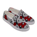 Hello Kitty, Pattern, Red Women s Canvas Slip Ons View3