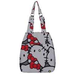 Hello Kitty, Pattern, Red Center Zip Backpack by nateshop