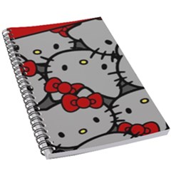 Hello Kitty, Pattern, Red 5 5  X 8 5  Notebook by nateshop