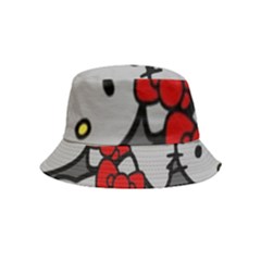 Hello Kitty, Pattern, Red Bucket Hat (kids) by nateshop