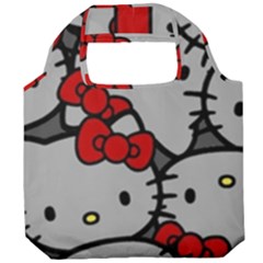 Hello Kitty, Pattern, Red Foldable Grocery Recycle Bag by nateshop