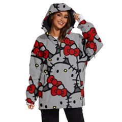 Hello Kitty, Pattern, Red Women s Ski And Snowboard Waterproof Breathable Jacket