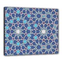 Islamic Ornament Texture, Texture With Stars, Blue Ornament Texture Canvas 24  x 20  (Stretched) View1