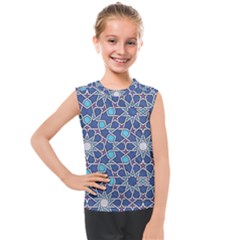 Islamic Ornament Texture, Texture With Stars, Blue Ornament Texture Kids  Mesh Tank Top by nateshop