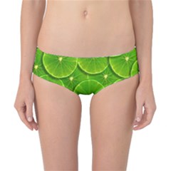 Lime Textures Macro, Tropical Fruits, Citrus Fruits, Green Lemon Texture Classic Bikini Bottoms