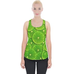 Lime Textures Macro, Tropical Fruits, Citrus Fruits, Green Lemon Texture Piece Up Tank Top