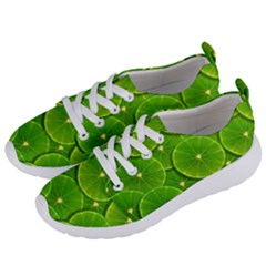 Lime Textures Macro, Tropical Fruits, Citrus Fruits, Green Lemon Texture Women s Lightweight Sports Shoes by nateshop