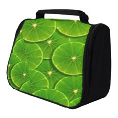 Lime Textures Macro, Tropical Fruits, Citrus Fruits, Green Lemon Texture Full Print Travel Pouch (small) by nateshop