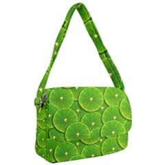 Lime Textures Macro, Tropical Fruits, Citrus Fruits, Green Lemon Texture Courier Bag