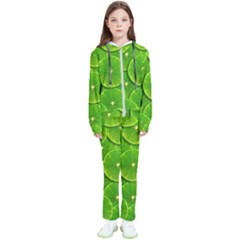 Lime Textures Macro, Tropical Fruits, Citrus Fruits, Green Lemon Texture Kids  Tracksuit by nateshop