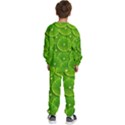 Lime Textures Macro, Tropical Fruits, Citrus Fruits, Green Lemon Texture Kids  Sweatshirt set View4