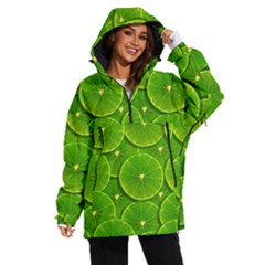 Lime Textures Macro, Tropical Fruits, Citrus Fruits, Green Lemon Texture Women s Ski And Snowboard Waterproof Breathable Jacket by nateshop
