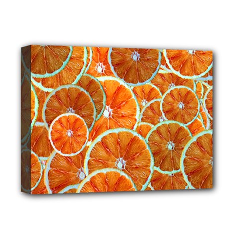 Oranges Patterns Tropical Fruits, Citrus Fruits Deluxe Canvas 16  X 12  (stretched)  by nateshop