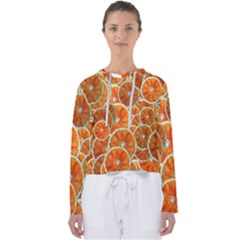 Oranges Patterns Tropical Fruits, Citrus Fruits Women s Slouchy Sweat by nateshop