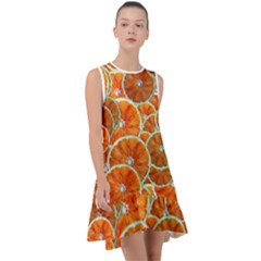 Oranges Patterns Tropical Fruits, Citrus Fruits Frill Swing Dress by nateshop