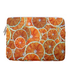 Oranges Patterns Tropical Fruits, Citrus Fruits 15  Vertical Laptop Sleeve Case With Pocket