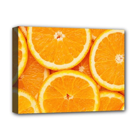 Oranges Textures, Close-up, Tropical Fruits, Citrus Fruits, Fruits Deluxe Canvas 16  X 12  (stretched) 