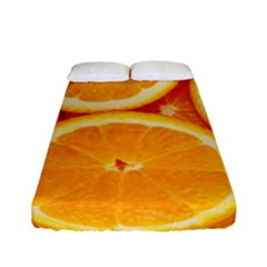 Oranges Textures, Close-up, Tropical Fruits, Citrus Fruits, Fruits Fitted Sheet (Full/ Double Size)