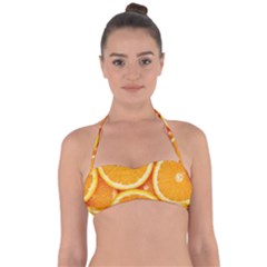 Oranges Textures, Close-up, Tropical Fruits, Citrus Fruits, Fruits Tie Back Bikini Top