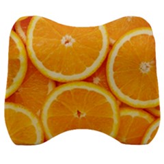Oranges Textures, Close-up, Tropical Fruits, Citrus Fruits, Fruits Velour Head Support Cushion
