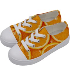 Oranges Textures, Close-up, Tropical Fruits, Citrus Fruits, Fruits Kids  Low Top Canvas Sneakers by nateshop