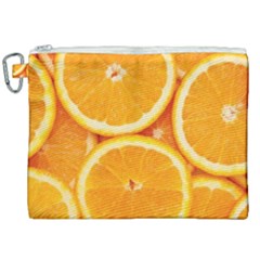 Oranges Textures, Close-up, Tropical Fruits, Citrus Fruits, Fruits Canvas Cosmetic Bag (xxl) by nateshop