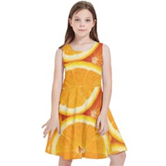 Oranges Textures, Close-up, Tropical Fruits, Citrus Fruits, Fruits Kids  Skater Dress