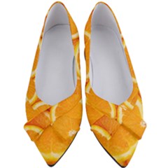 Oranges Textures, Close-up, Tropical Fruits, Citrus Fruits, Fruits Women s Bow Heels