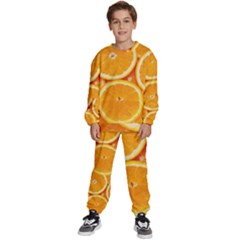Oranges Textures, Close-up, Tropical Fruits, Citrus Fruits, Fruits Kids  Sweatshirt Set