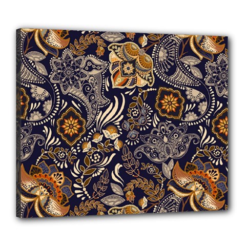 Paisley Texture, Floral Ornament Texture Canvas 24  X 20  (stretched)