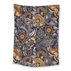 Paisley Texture, Floral Ornament Texture Medium Tapestry by nateshop