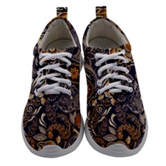 Paisley Texture, Floral Ornament Texture Women Athletic Shoes by nateshop