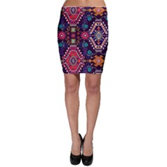 Pattern, Ornament, Motif, Colorful Bodycon Skirt by nateshop