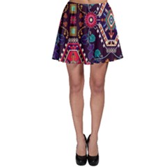 Pattern, Ornament, Motif, Colorful Skater Skirt