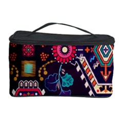 Pattern, Ornament, Motif, Colorful Cosmetic Storage Case by nateshop