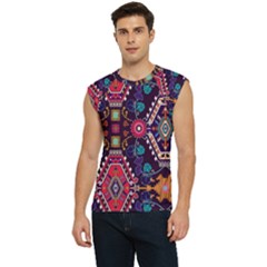Pattern, Ornament, Motif, Colorful Men s Raglan Cap Sleeve T-Shirt