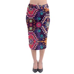 Pattern, Ornament, Motif, Colorful Midi Pencil Skirt