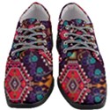 Pattern, Ornament, Motif, Colorful Women Heeled Oxford Shoes View1