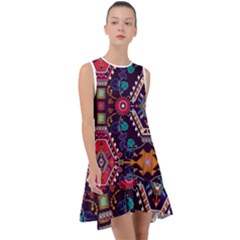 Pattern, Ornament, Motif, Colorful Frill Swing Dress by nateshop