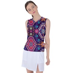 Pattern, Ornament, Motif, Colorful Women s Sleeveless Sports Top