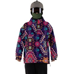 Pattern, Ornament, Motif, Colorful Men s Ski And Snowboard Waterproof Breathable Jacket