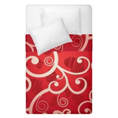 Patterns, Corazones, Texture, Red, Duvet Cover Double Side (single Size)