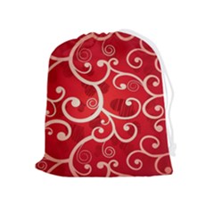 Patterns, Corazones, Texture, Red, Drawstring Pouch (xl) by nateshop