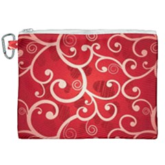 Patterns, Corazones, Texture, Red, Canvas Cosmetic Bag (xxl) by nateshop