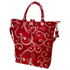 Patterns, Corazones, Texture, Red, Buckle Top Tote Bag by nateshop