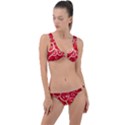 Patterns, Corazones, Texture, Red, Ring Detail Crop Bikini Set View1
